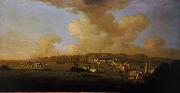 Monamy, Peter British fleet advances on oil on canvas